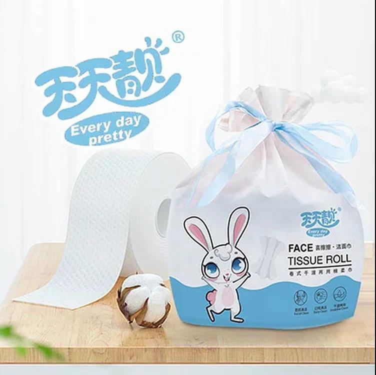 天天靚喜擦擦特價3包包郵60片卷式干濕兩用棉柔洗面巾
